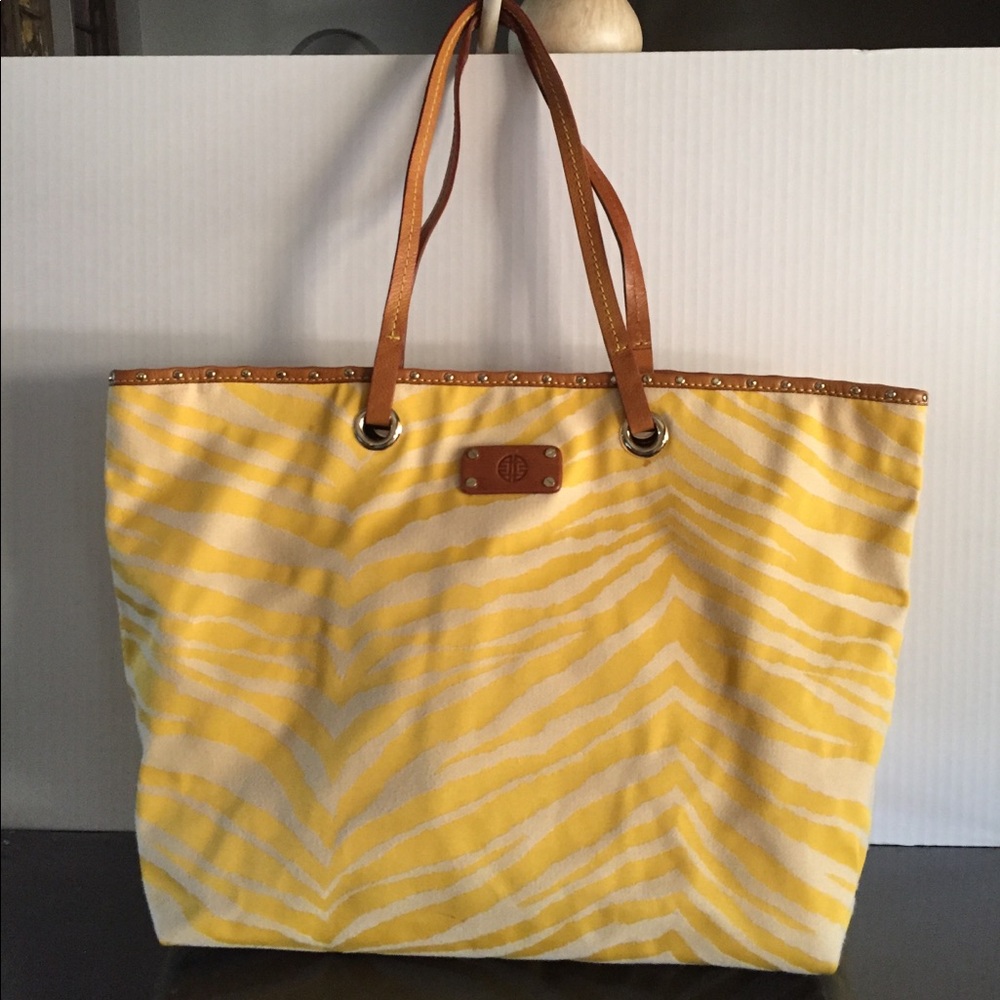 Antonio Melani Yellow Zebra Tote